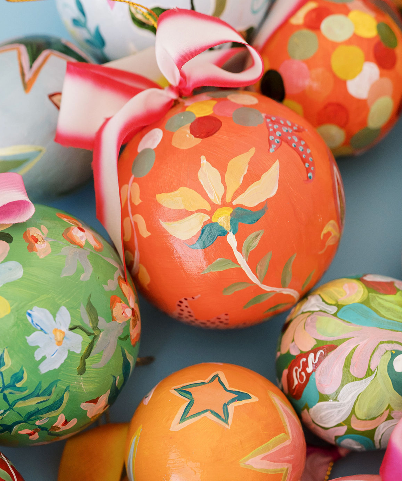 Nina Rosner for Fête Papier 3.5" Ornament 7 - BLOOD ORANGE