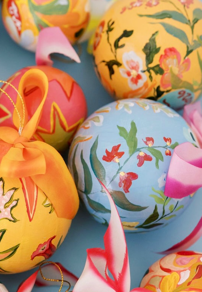 Nina Rosner for Fête Papier 3.5" Ornament 12 - BLUE