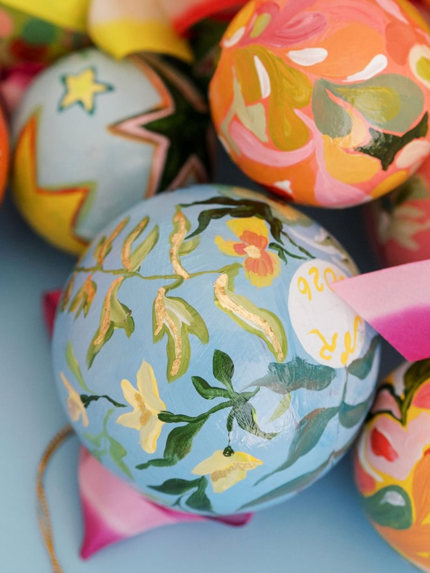Nina Rosner for Fête Papier 3.5" Ornament 12 - BLUE
