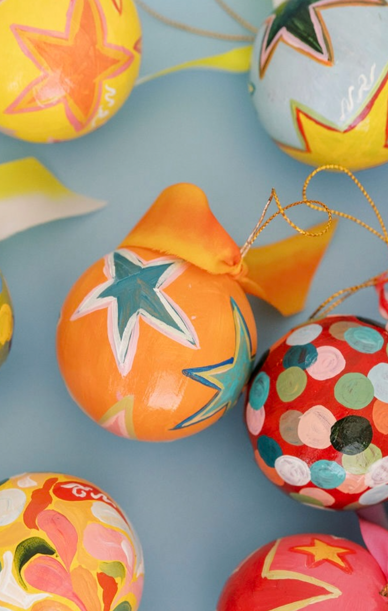 Nina Rosner for Fête Papier 2.5" Ornament 11 - BRIGHT ORANGE