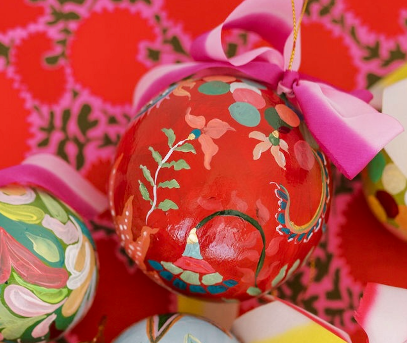 Nina Rosner for Fête Papier 3.5" Ornament 1 - RED