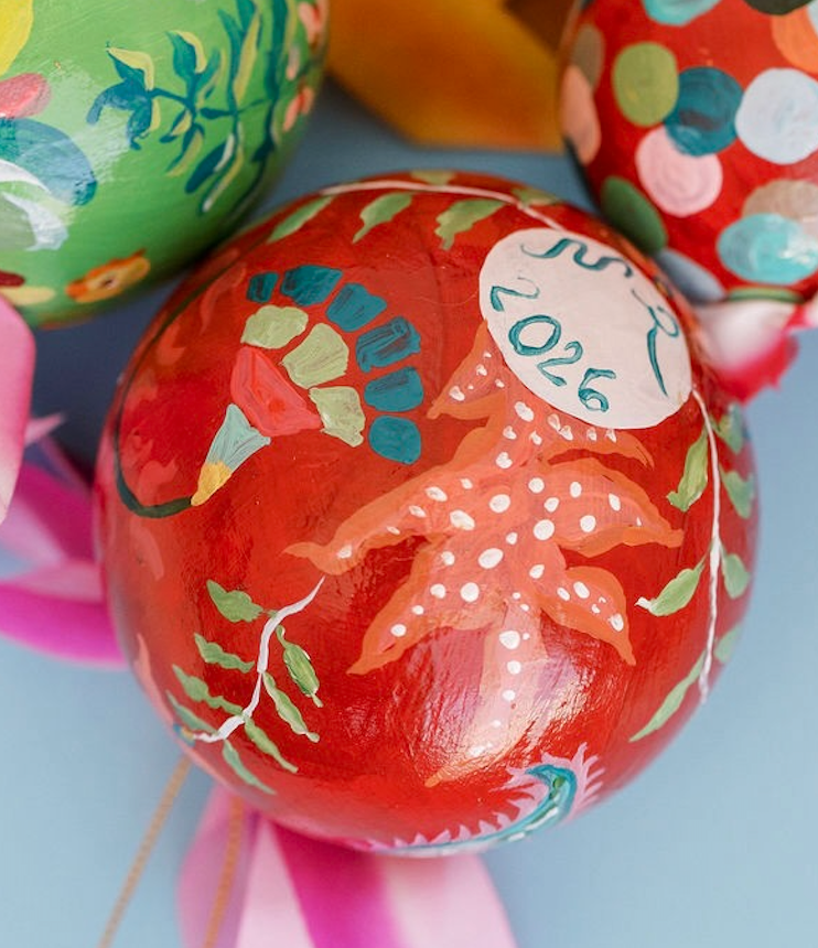 Nina Rosner for Fête Papier 3.5" Ornament 1 - RED
