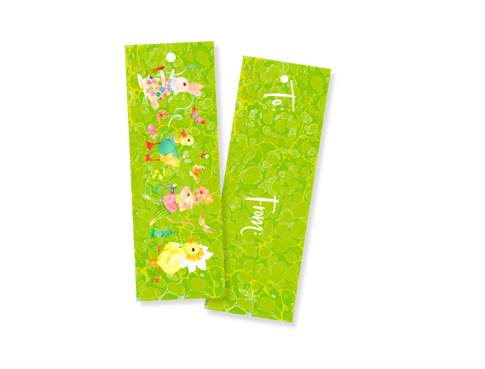 Nina Rosner for Fête Papier Spring Party Animals Long Tags in Green