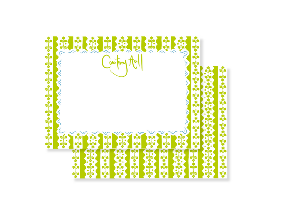 Garden of Fête Stationery in Green