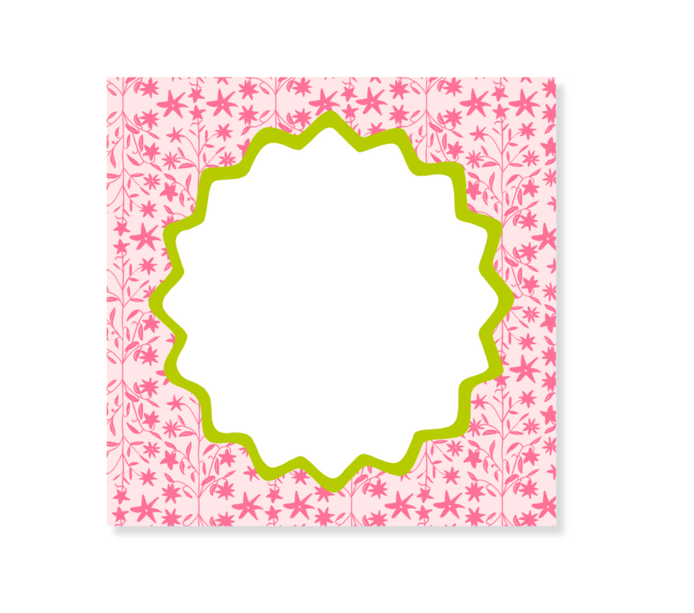 Garden of Fête Square Notepad in Pinks