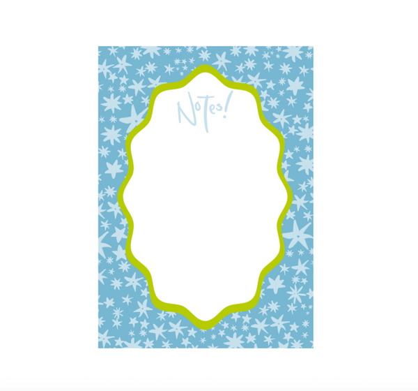 Garden of Fête Stars Notepad in Blue