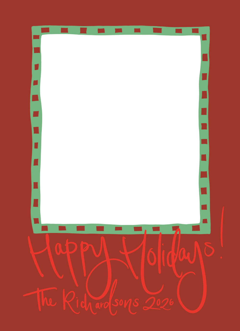 Peppermint Swirl Marbled Christmas Card in Merlot