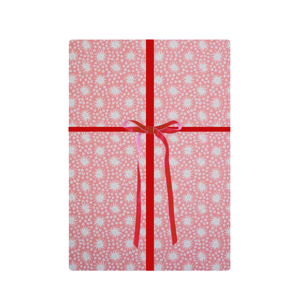 Coral Pink Milky Way Stars Gift Wrap