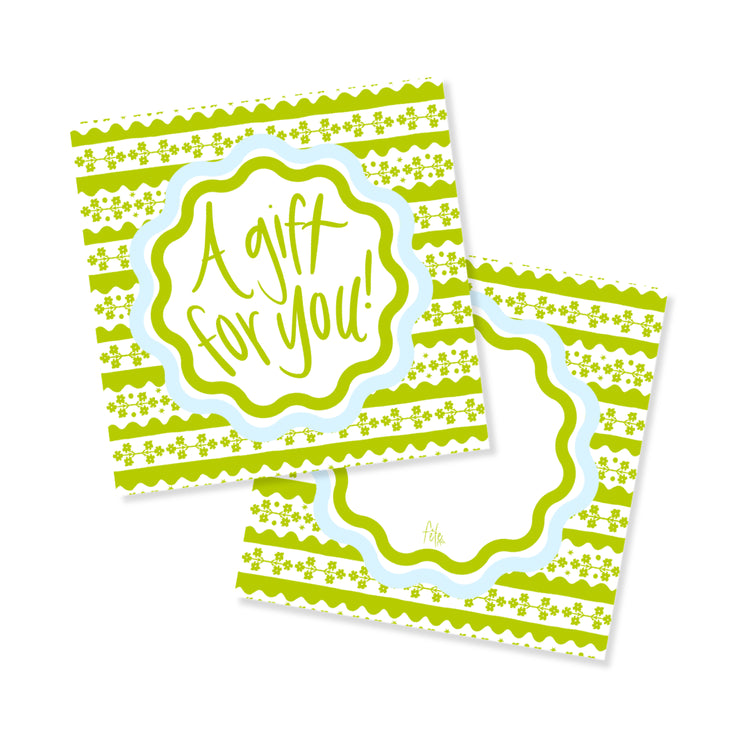 Garden of Fête Star Climbing Floral Horizontal Gift Tags